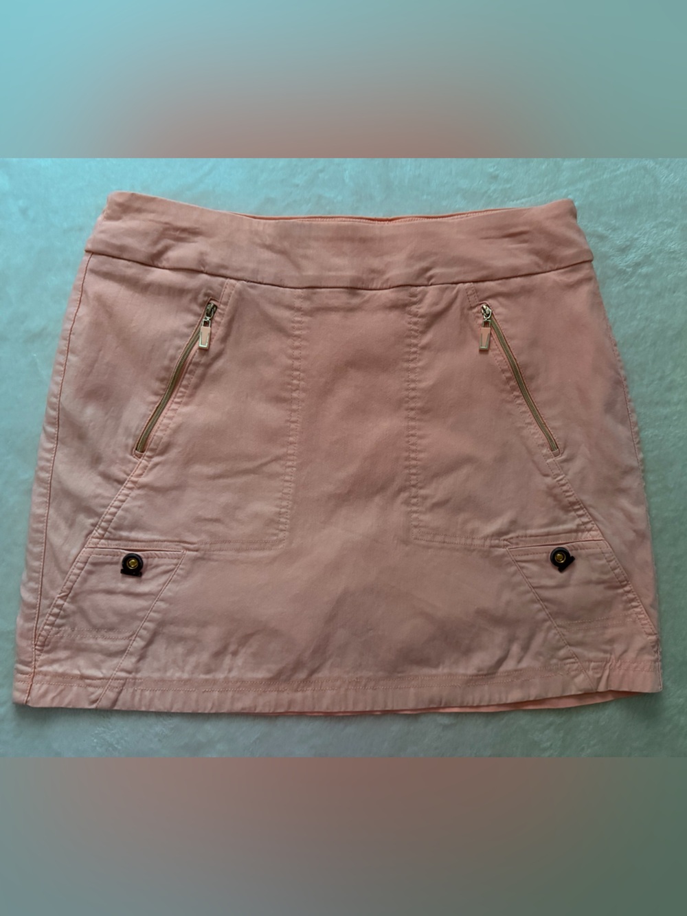jamie sadock Blush Peach Salmon Skort with Zip Pockets, Size 10